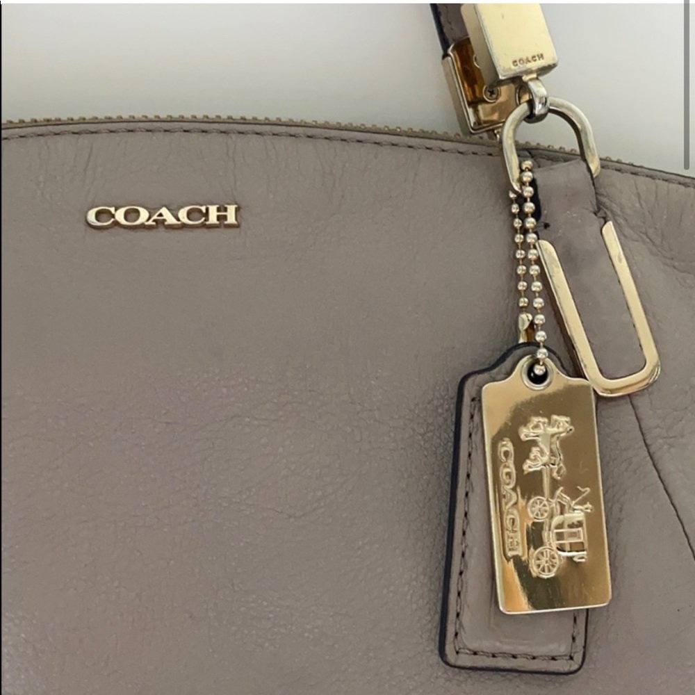 Taupe Leather Coach Crossbody